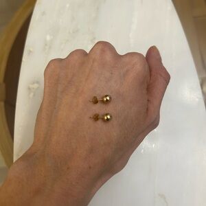 14K solid gold Ball Stud Earrings